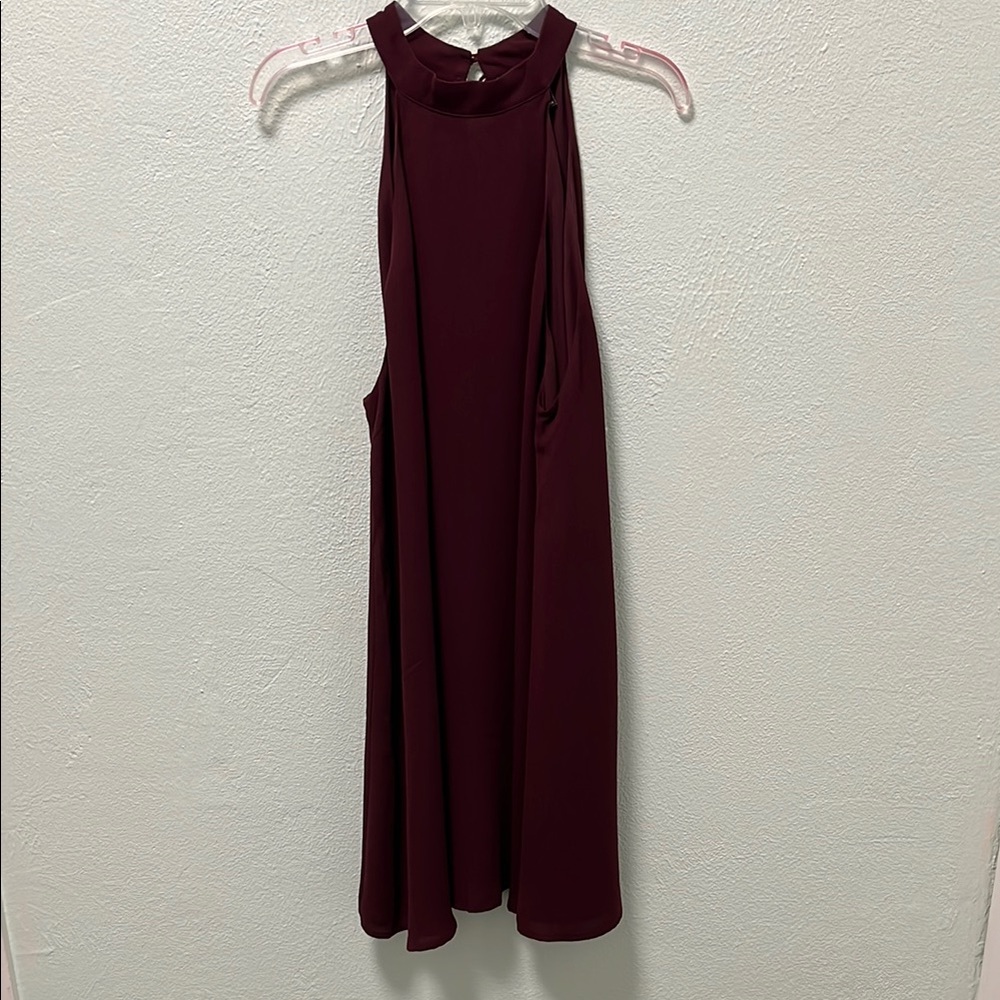 Forever 21 Elegant Burgundy Sleeveless Dress
